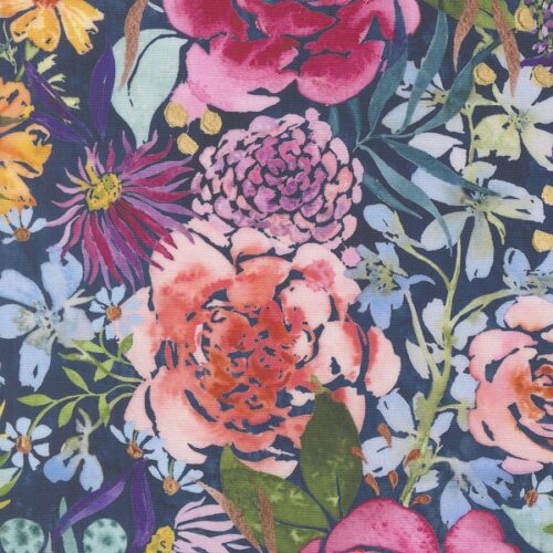 39860 12 Midsummer Bloom Navy, Soulstice by Create Joy Project