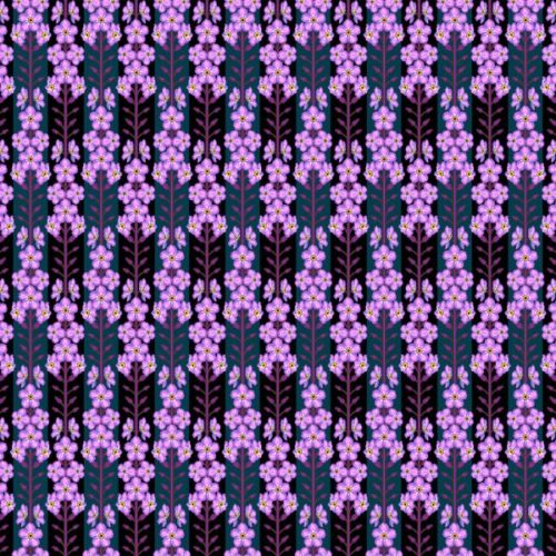 AMT125-84L Forgetmenot Indigo, Iconic by Anna Maria Textiles