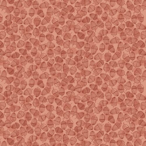 F681.1 Acorns on Blush, Snuggle up Season Flannel by Lewis & Irene