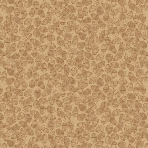 F681.2 Acorns on Oak, Snuggle up Season Flannel by Lewis & Irene