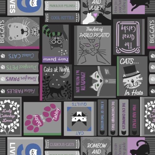 A966C Cat Book Covers Greys, The Purrfect Book Club by Lewis & Irene