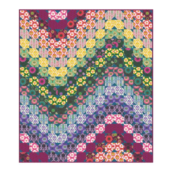 Colour Wave Quilt Kit, Iconic by Anna Maria Textiles