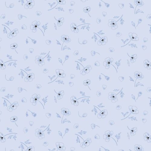 CC63.1 Ephemeral Beauty Pale Blue, Forever Blooms by Lewis & Irene