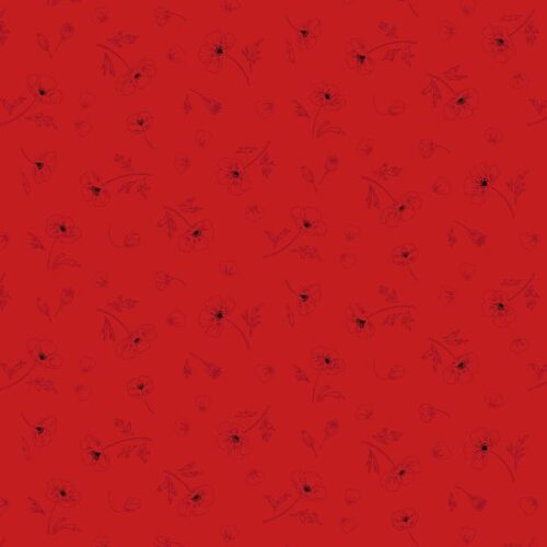 CC63.2 Ephemeral Beauty Scarlet, Forever Blooms by Lewis & Irene