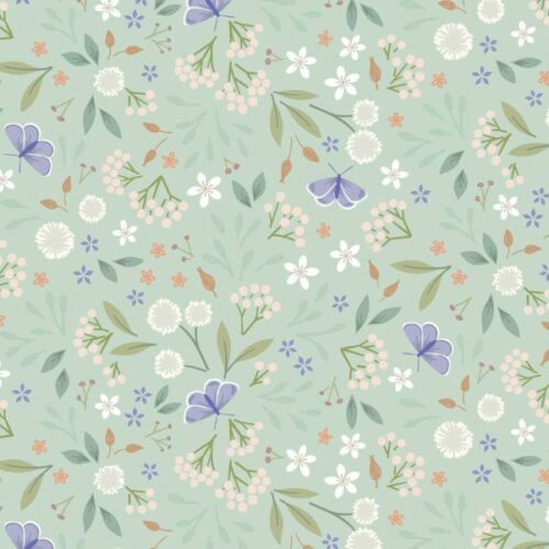 CC57.1 Floral Odyssey Misty Jade, Sky Garden by Lewis & Irene