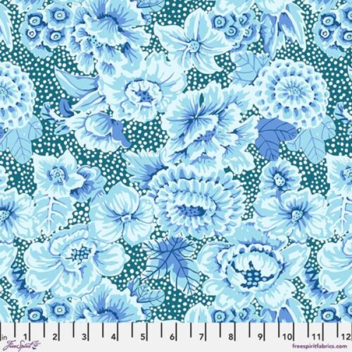 PWGP002.Blue Floral with Dots, Kaffe: From the Archives