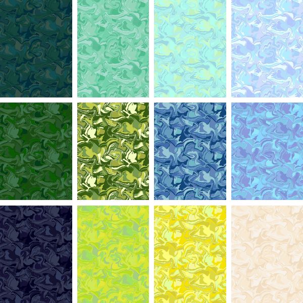 Nebula Cools Fat Quarter Pack by Eye Candy Quilts