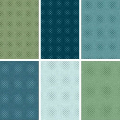 Poppy Seeds Ocean Fat Quarter Pack (6 pcs) by Edyta Sitar