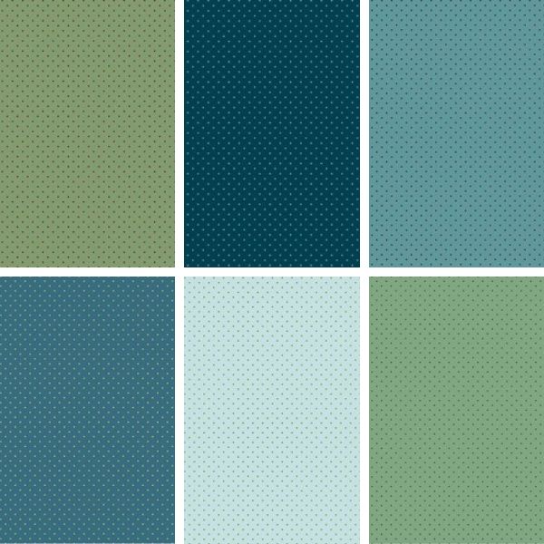 Poppy Seeds Ocean Fat Quarter Pack (6 pcs) by Edyta Sitar