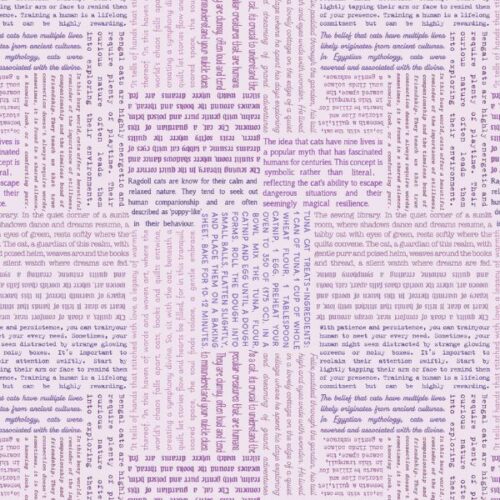 A964B Purple Cat Text on Light Purple, The Purrfect Book Club by Lewis & Irene