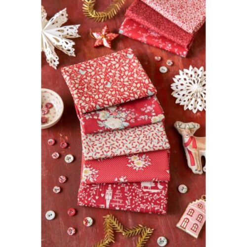 TD300242 Red Fat Quarter Bundle, Merry Little Christmas by Tilda Lifestyle