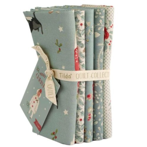 TD300243 Duck Egg Fat Quarter Bundle, Merry Little Christmas by Tilda
