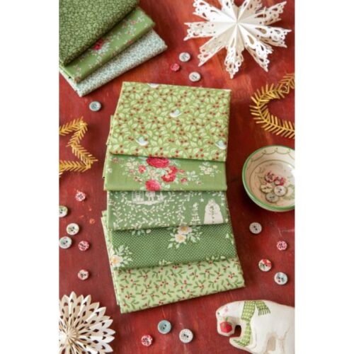 TD300244 Green Fat Quarter Bundle, Merry Little Christmas by Tilda Lifestyle