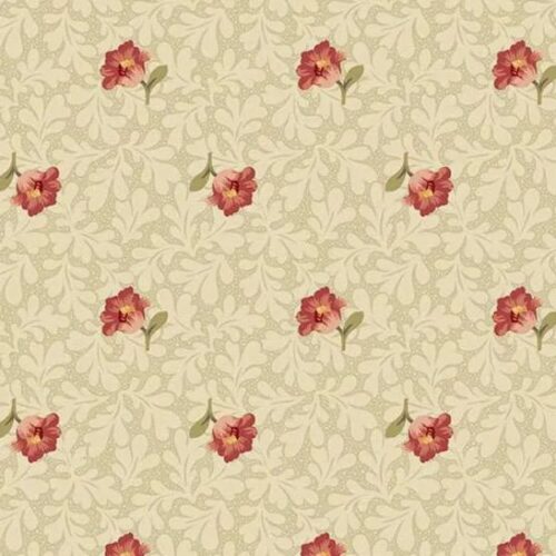 A-10099-R Buttercup Cream Red, Laundry Line by Edyta Sitar