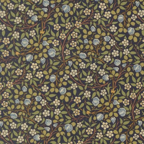 13385 14 Clover Small Floral Twilight, Morris Muse by Barbara Brackman