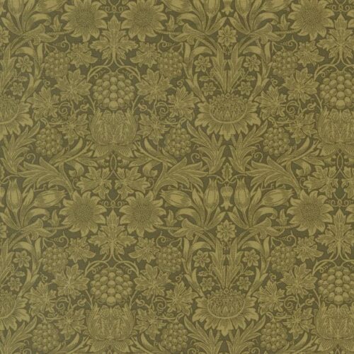 13386 12 Sunflower Damask Sage, Morris Muse by Barbara Brackman
