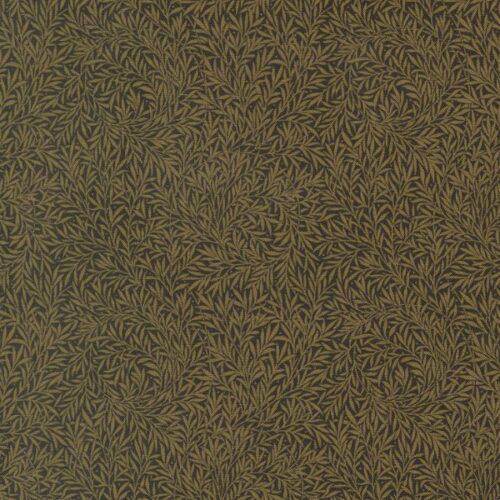 13387 15 Willow Blenders Leaf Ebony, Morris Muse by Barbara Brackman