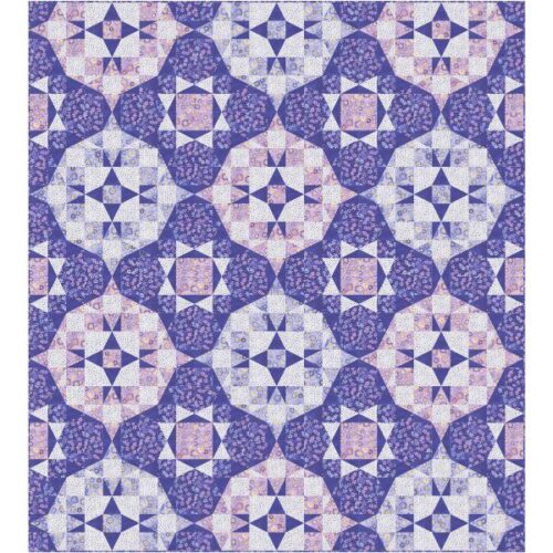 Iris Quilt Kit, Delphinium by Janet Clare JC268