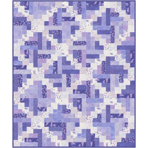 Stacked Squares Quilt Kit, Delphinium by Janet Clare HQ132