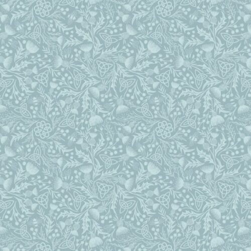 A990B Celtic Thistle on Duck Egg, A Celtic Summer by Lewis Irene.