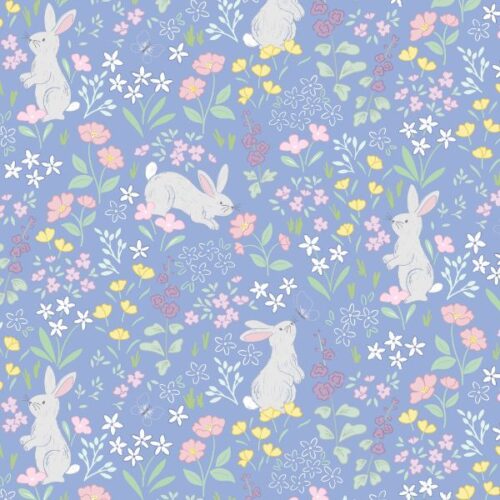 CC66.2 Chasing Tails Dusky Mid Blue, Dear Spring by Cassandra Connolly