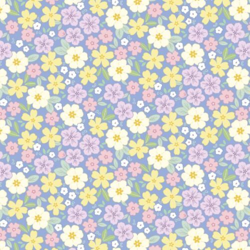 CC68.2 Primrose Prairie Dusky Mid Blue, Dear Spring by Cassandra Connolly