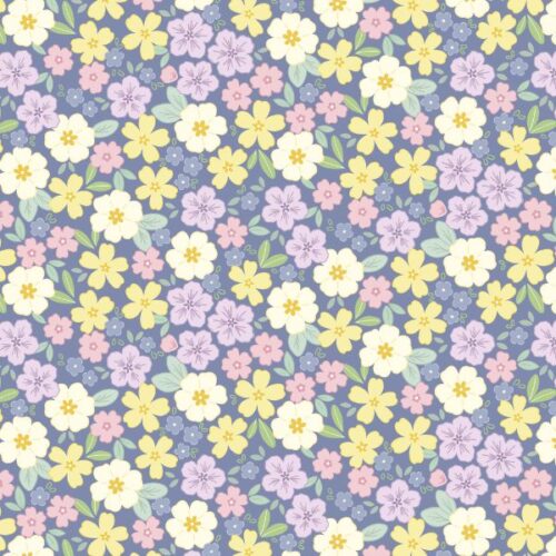 CC68.3 Primrose Prairie Dusky Dark Blue, Dear Spring by Cassandra Connolly