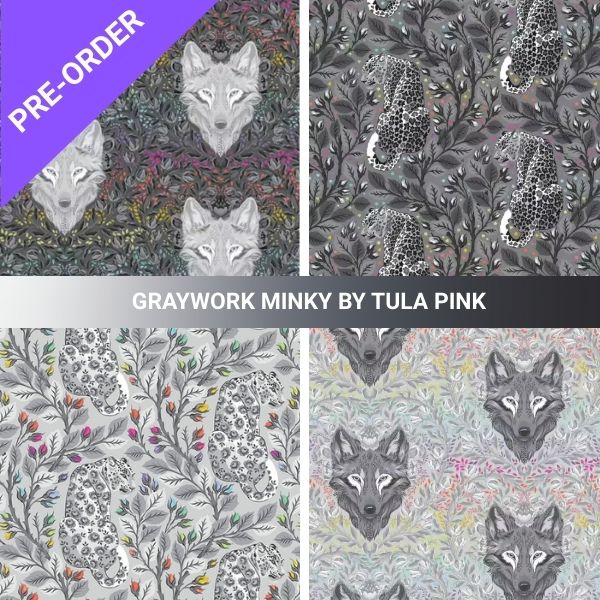 Graywork Minky by Tula Pink