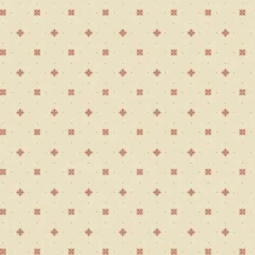 A-10102-R Starshine Cream Red, Laundry Line by Edyta Sitar