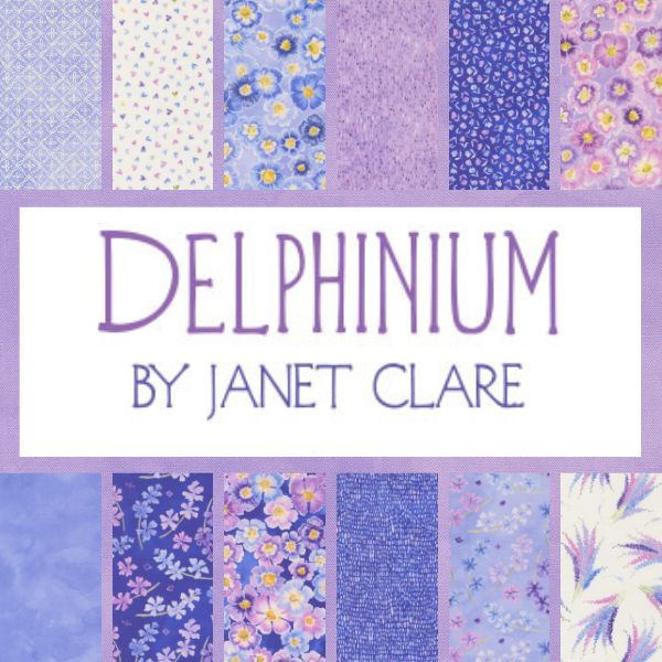 Delphinium Janet Clare Moda category Ocean Glow by Lewis & Irene