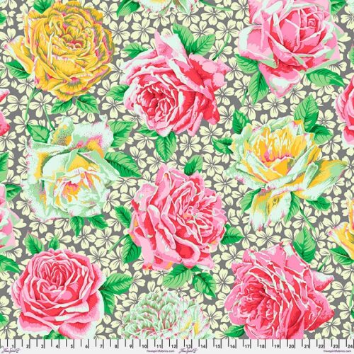 PWPJ077.GREY Rose Bloom, Kaffe Fassett Collective Spring 2026
