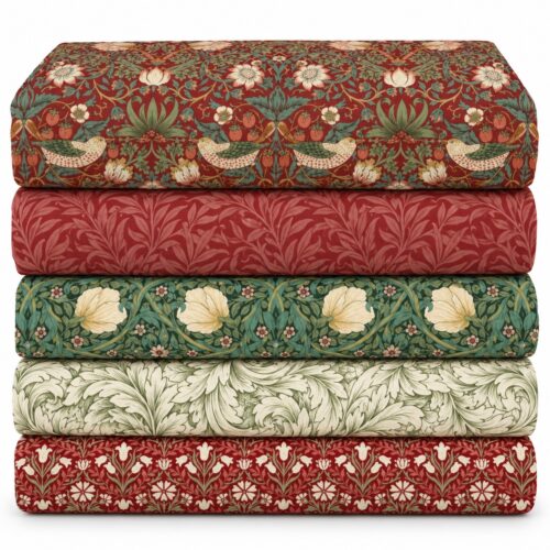 The Cotswold Holiday Collection by Morris & Co. 5 Fat Quarter Pack