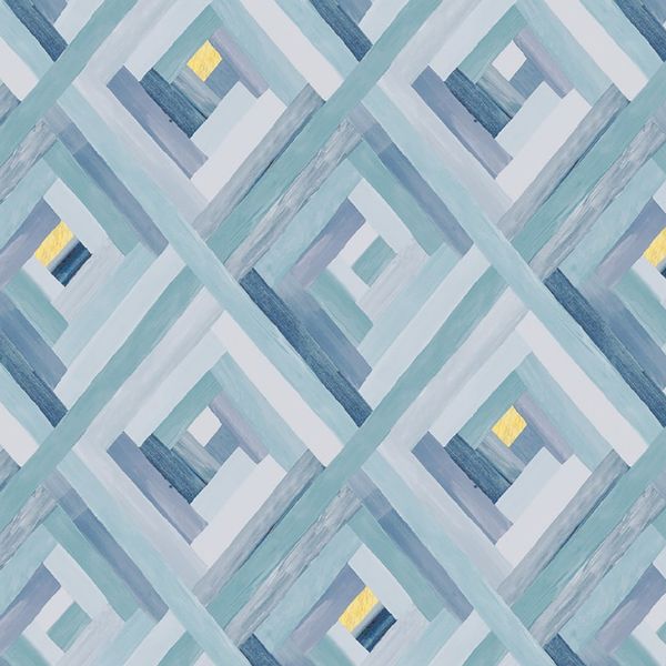 8656-17 Log Cabin Watercolour, Behind Blue Eyes by Funny Girl