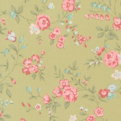 18790 14 Floral Light Green, Abide by Brenda Riddle Designs