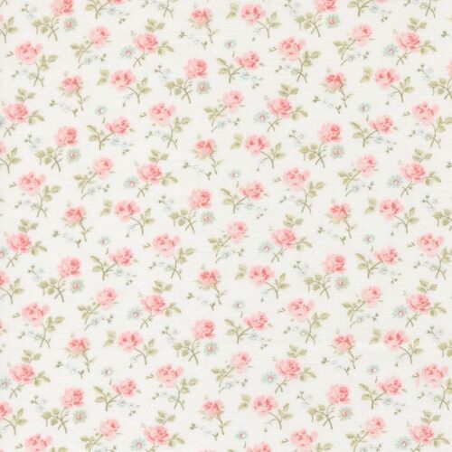 18791 11 Field Floral Small Florals White, Abide by Brenda Riddle Designs