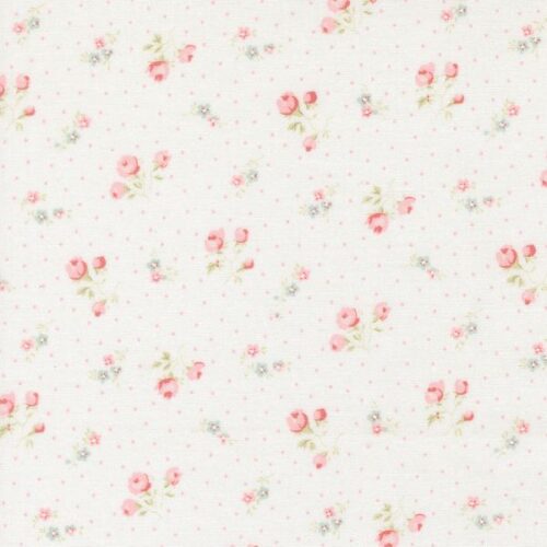 18792 11 Small Floral Dots White, Abide by Brenda Riddle Designs