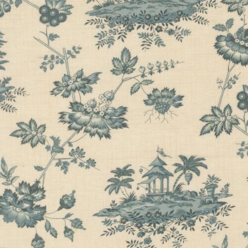 13992 13 Jardinage Florals Scenic French Blu, Fleur de Paris by French General