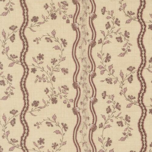 13993 14 Jonquille Stripes Floral Lavender, Fleur de Paris by French General