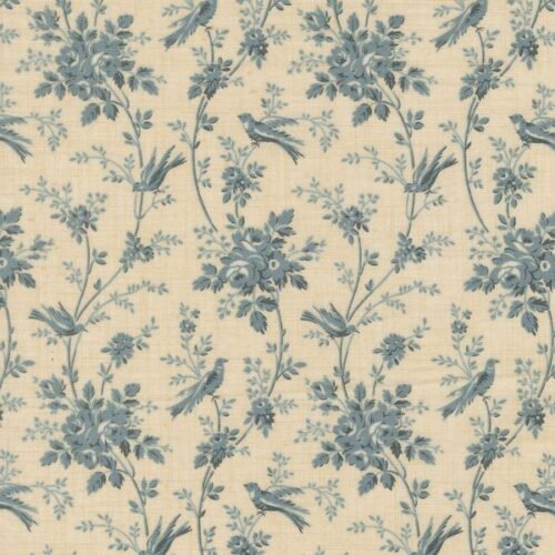 13996 12 Oiseaux Florals Birds French Blu, Fleur de Paris by French General