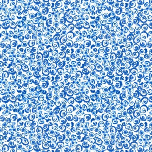 A999A Watery Swirls on Cream, Porcelain and Sea Glass by Stuart Hillard