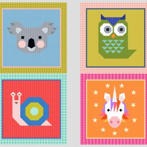 A967 1 Squares Yard Panel, Animal Alphabet by Lewis & Irene