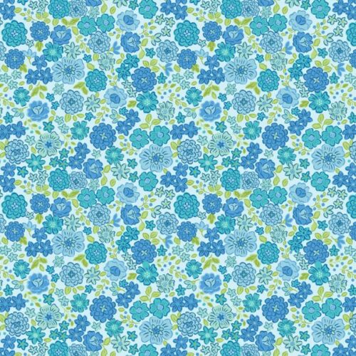 L16.C Boho Blooms Terrific Turquoise, Boho Blooms by Lewis & Irene