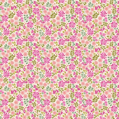 L15.A Floral Burst Pinks and Green, Boho Blooms by Lewis & Irene