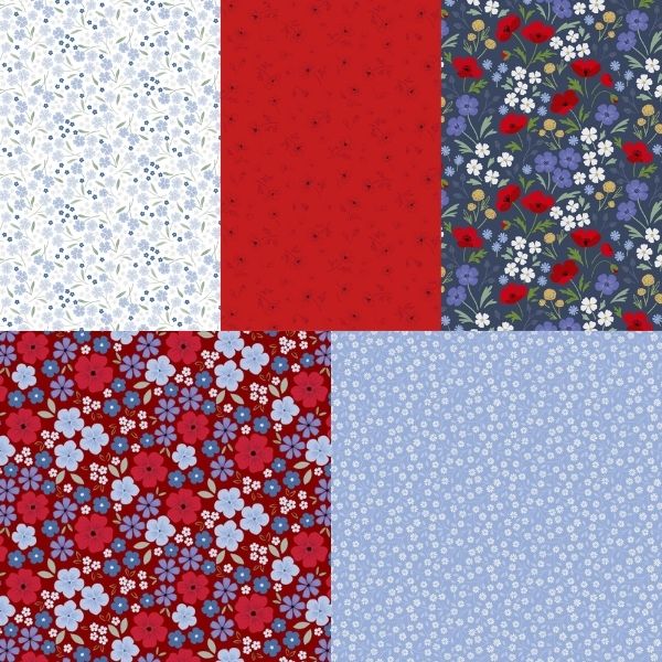 Forever Blooms Fat Quarter Pack (5 pieces) by Cassandra Connolly