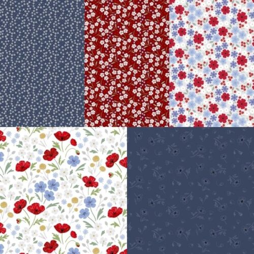 Forever Blooms Fat Quarter Pack (5 pieces) by Cassandra Connolly
