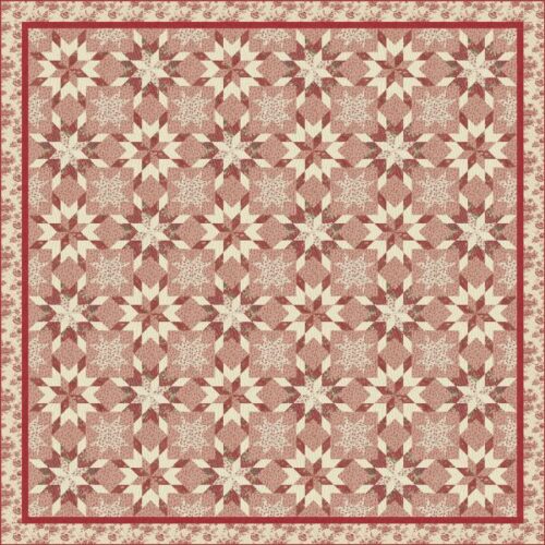 Jardin du Soleil Quilt Kit, Fleur de Paris by French General FGFP001