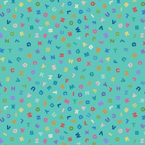 A972.B Letters on Turquoise, Animal Alphabet by Lewis & Irene