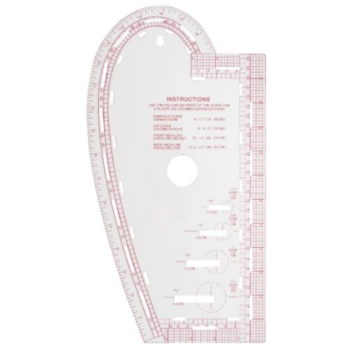 NL4196 Curved Ruler 13.875 x 7.375in