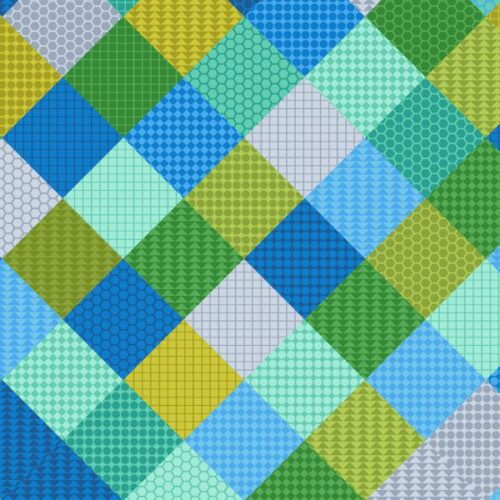 A974.C Patchwork Blues, Animal Alphabet by Lewis & Irene