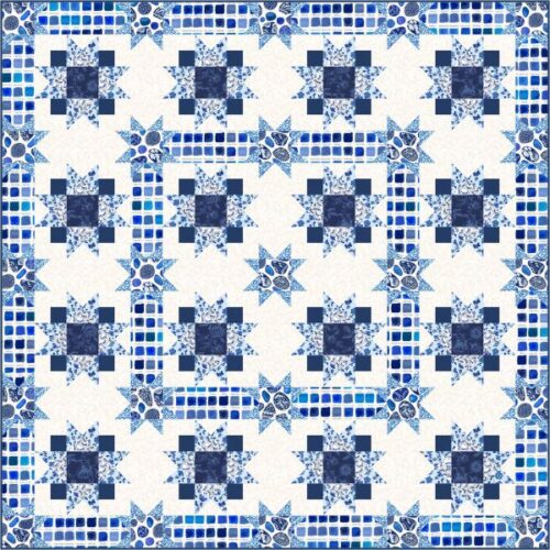 Porcelain and Sea Glass Quilt Kit by Stuart Hillard